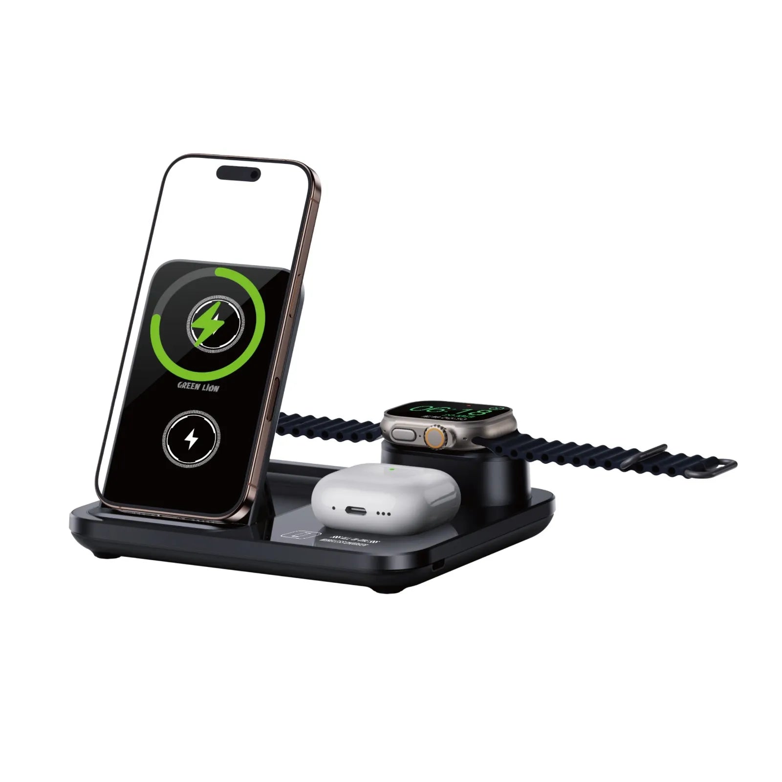 Green Lion 3 in1 Multifunctional Wireless Charger