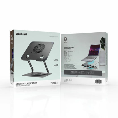 Green Lion Adjustable Laptop Stand with Cooling Fan