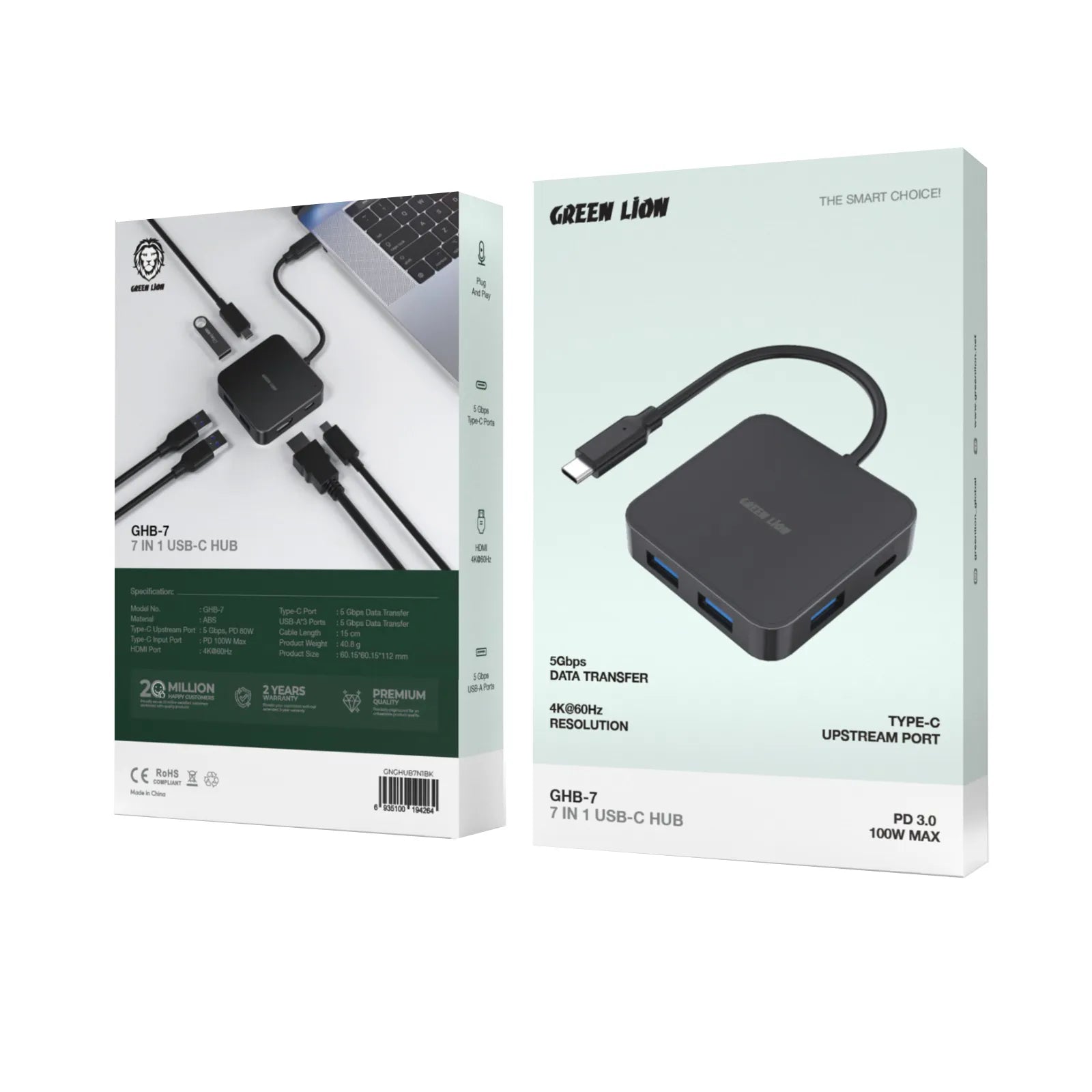 Green Lion GHB-7 7 in 1 USB-C HUB