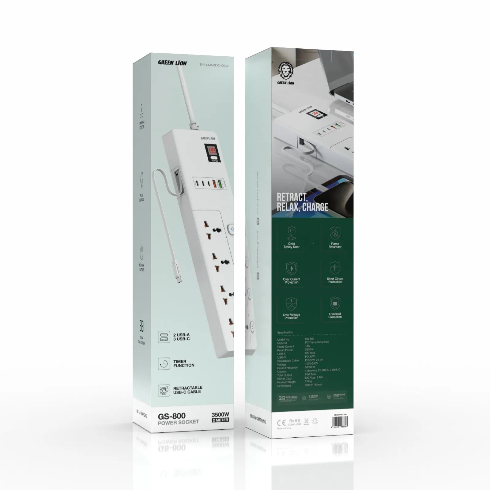 Green Lion GS-800 Power Socket 2M 3500W
