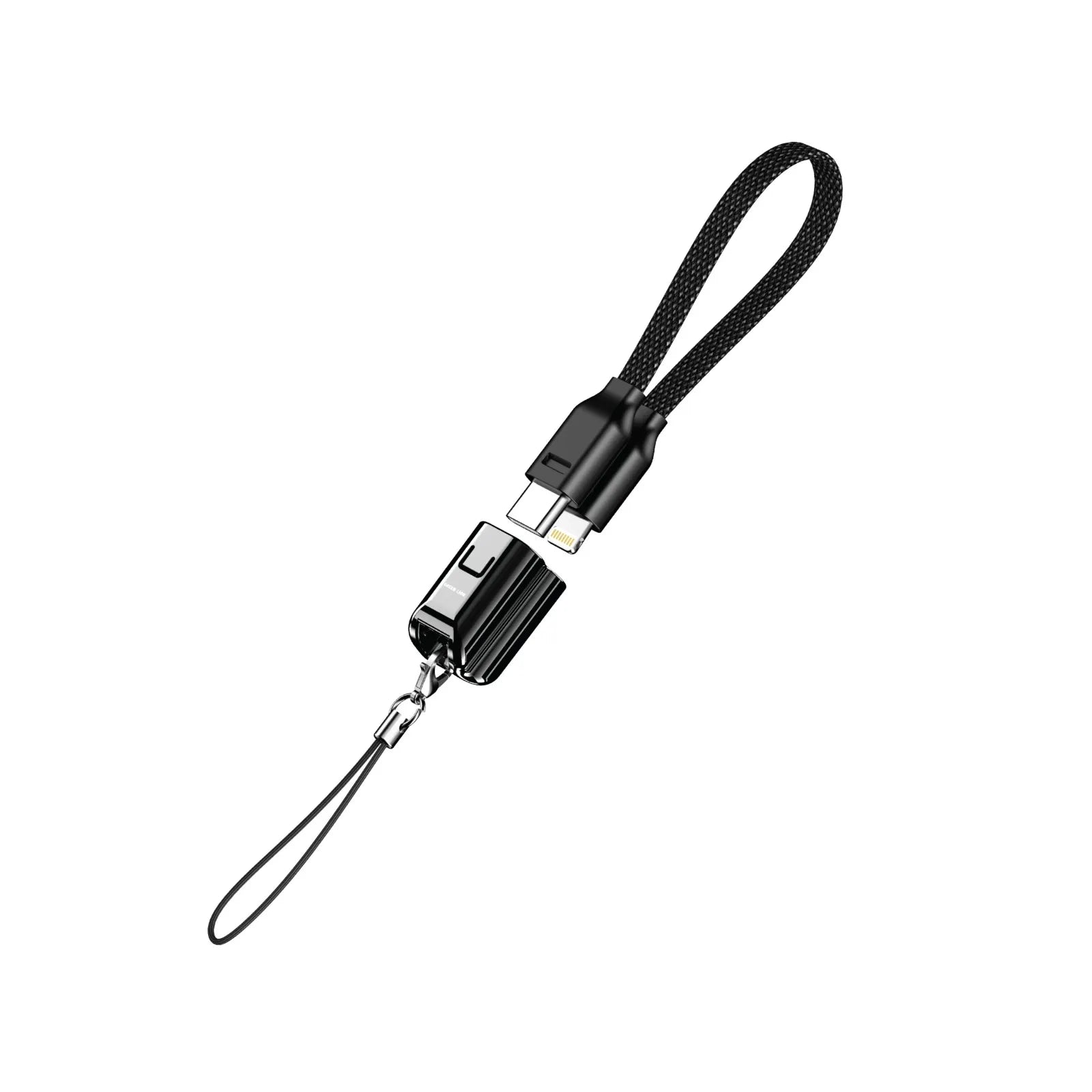Green Lion Lanyard Cable USB-C To Lightning 15cm Braided 30W