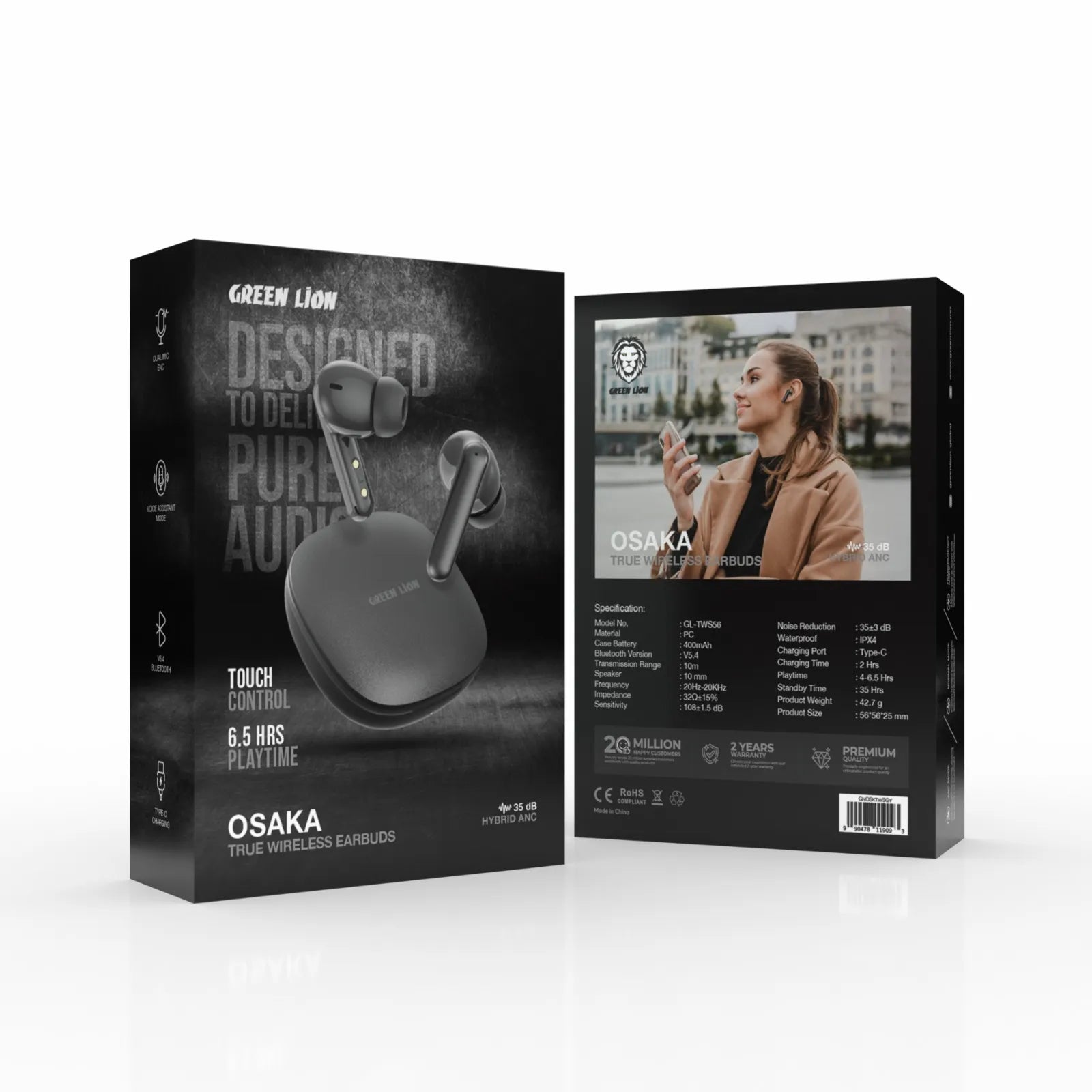 Green Lion Osaka True Wireless Earbuds