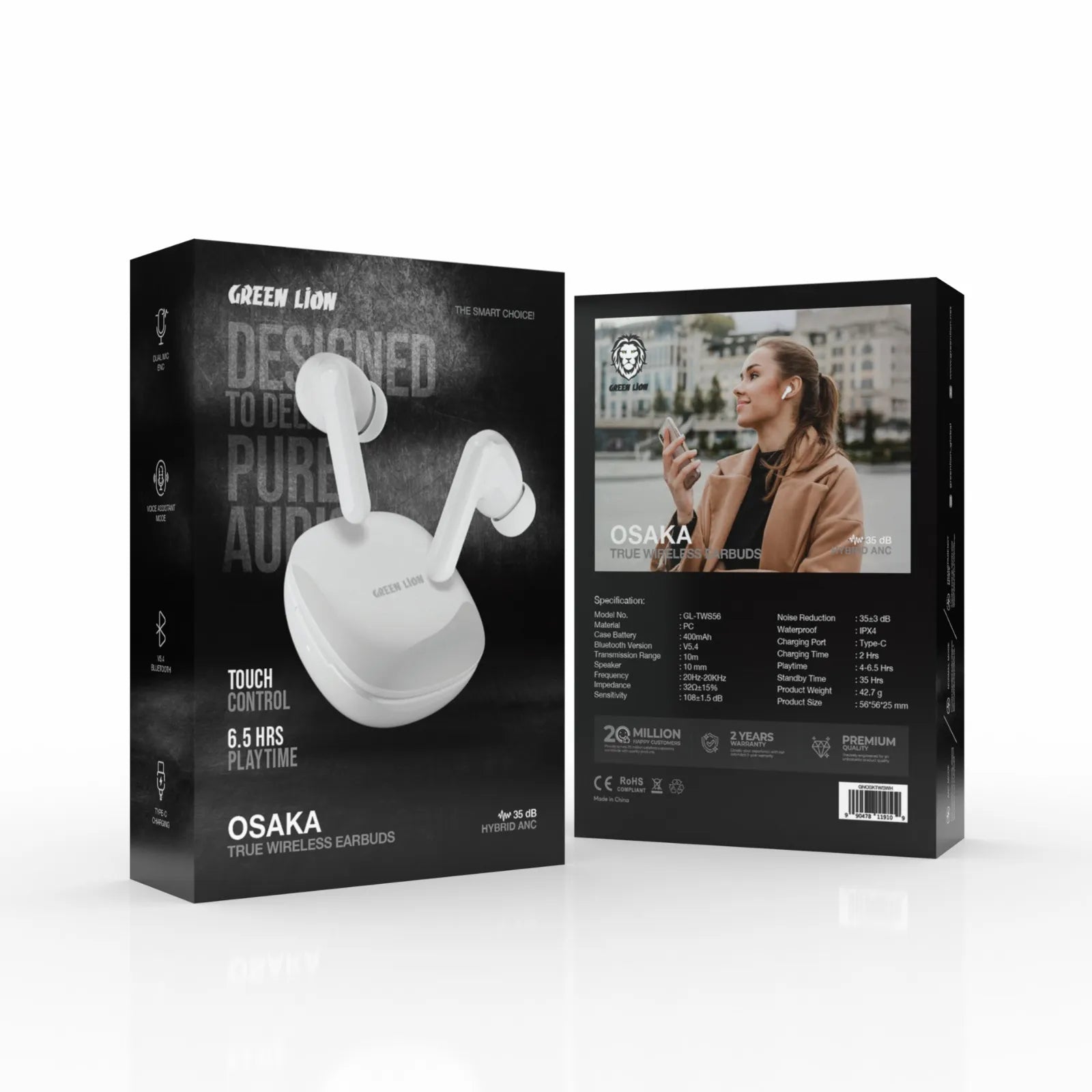 Green Lion Osaka True Wireless Earbuds