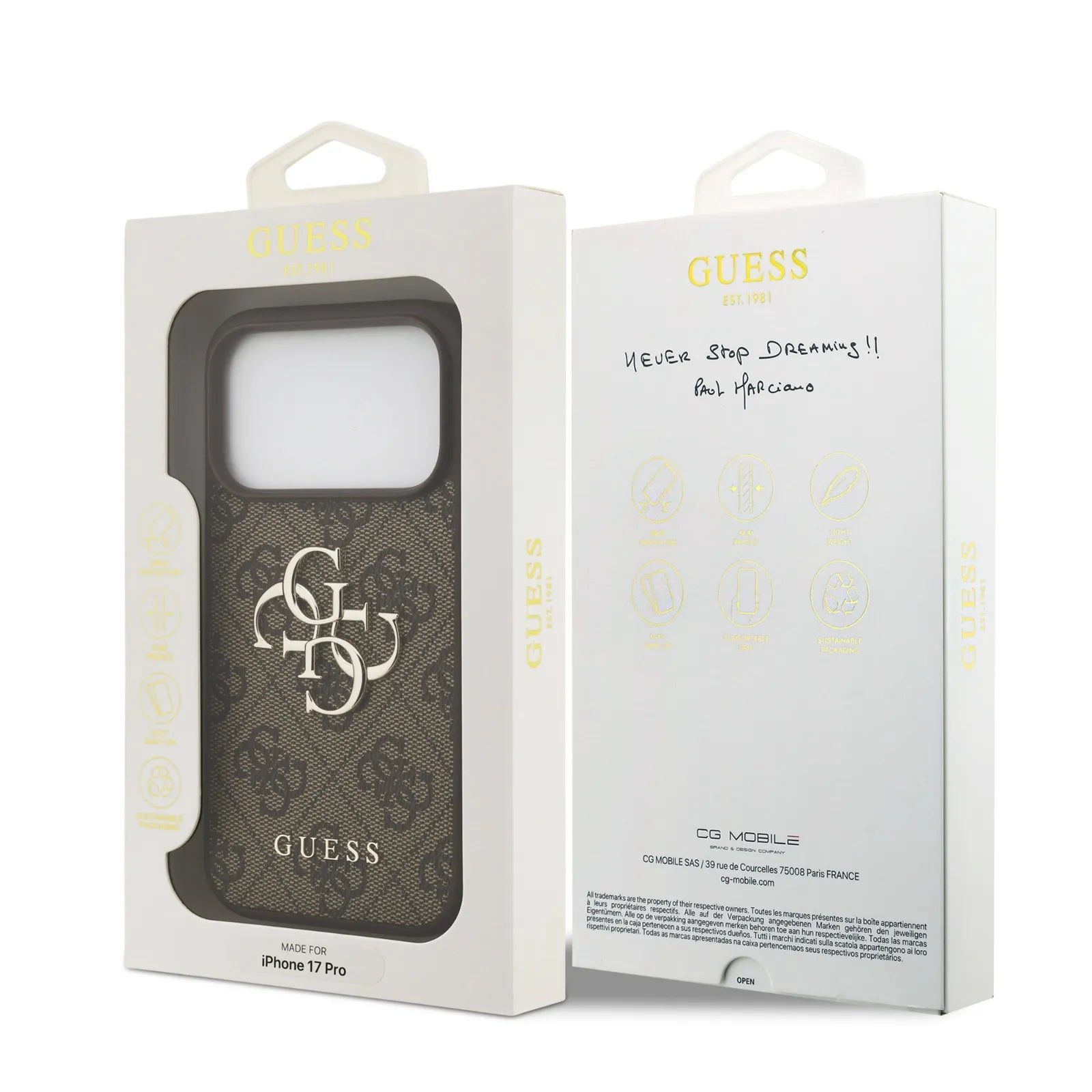 Guess MagSafe PU Leather Case With Big 4G & Classic Logo