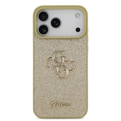 Guess PU Glitter Case With Big 4G Metal Logo