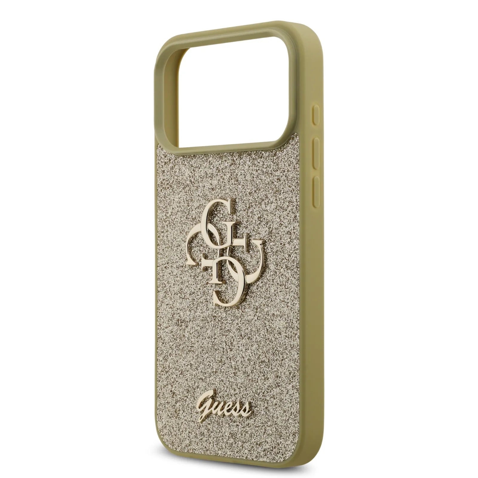 Guess PU Glitter Case With Big 4G Metal Logo