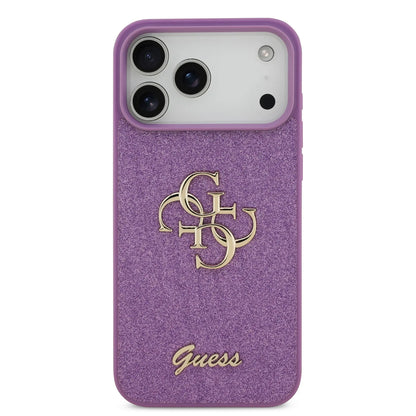 Guess PU Glitter Case With Big 4G Metal Logo