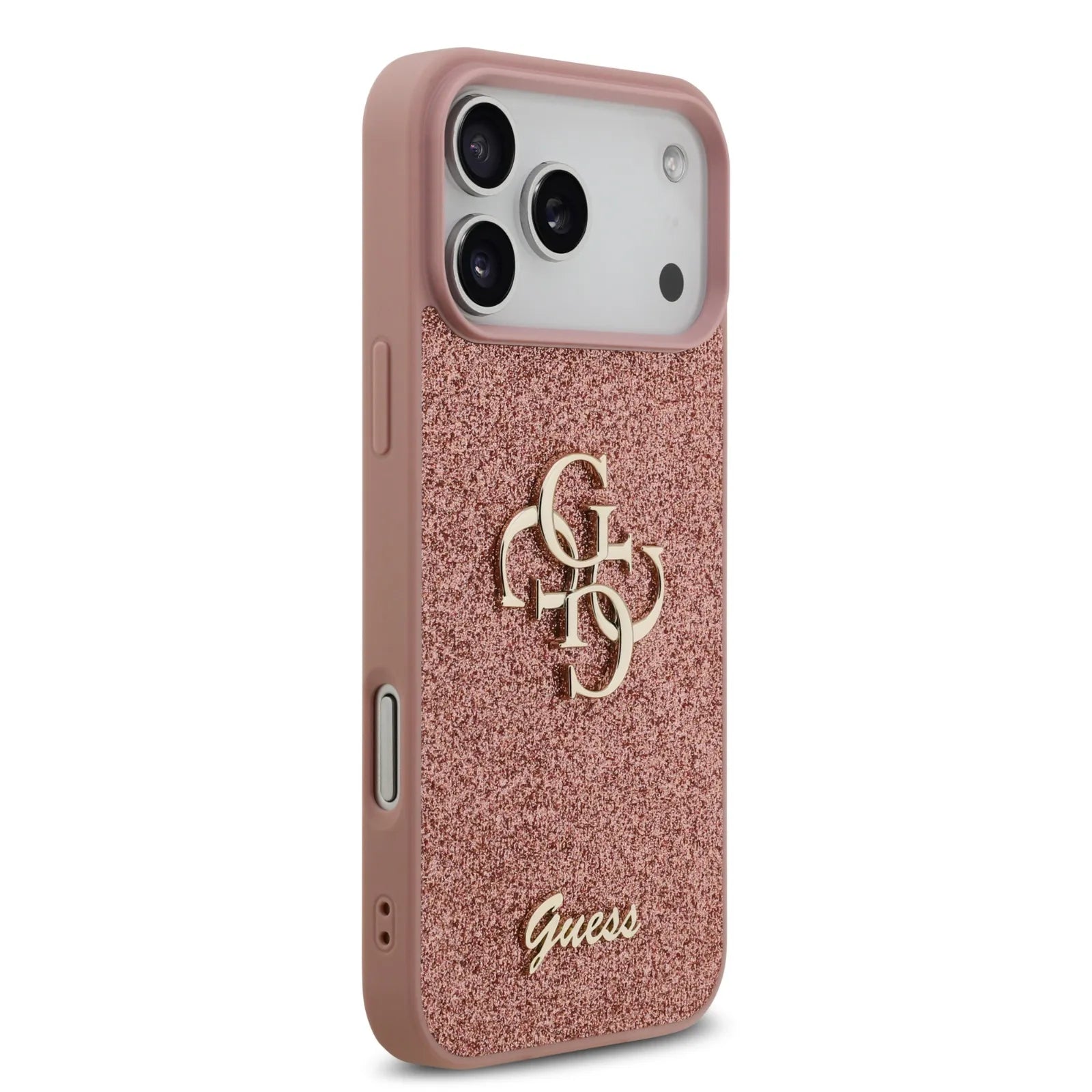 Guess PU Glitter Case With Big 4G Metal Logo