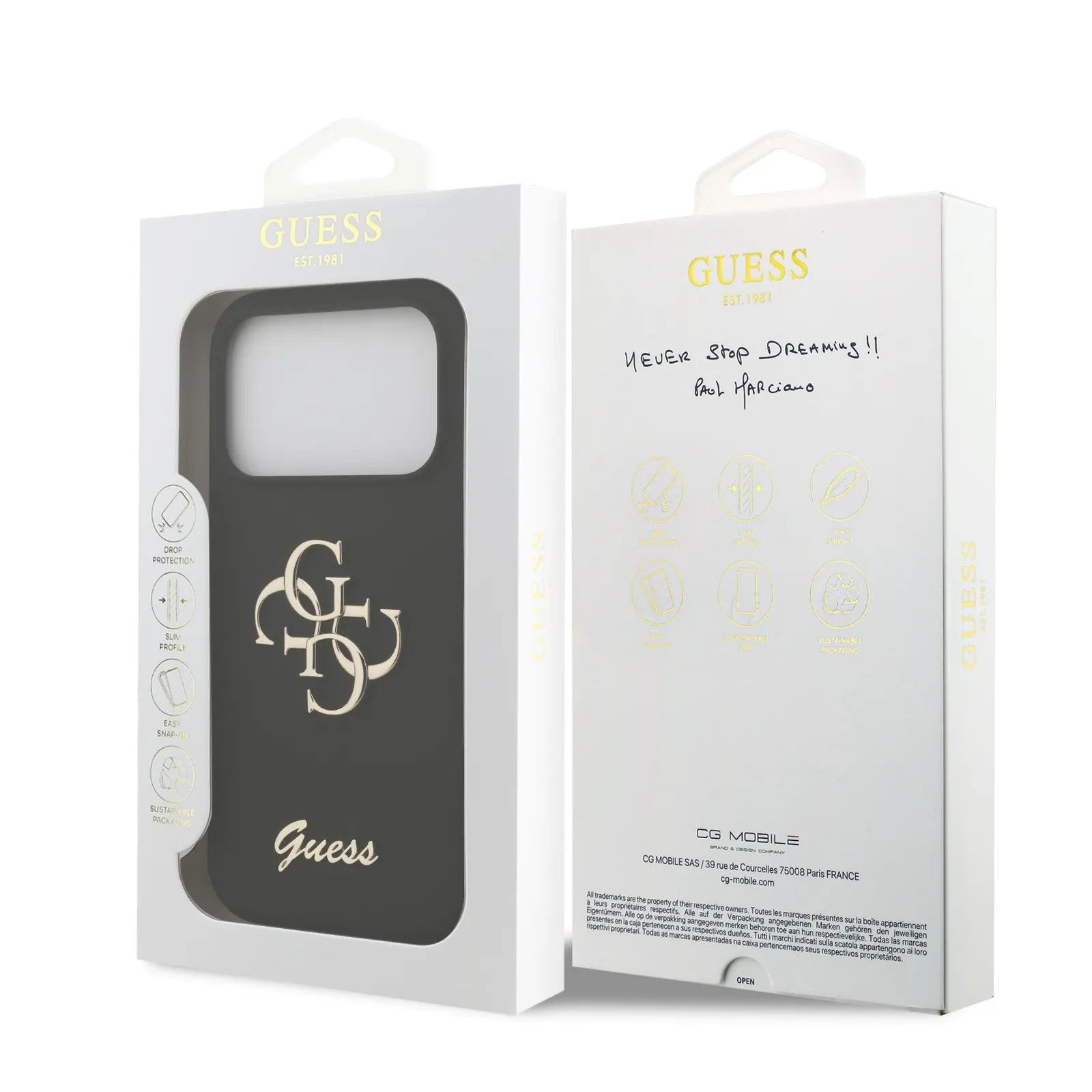 Guess Liquid Silicone Case With 4G & Script Logo
