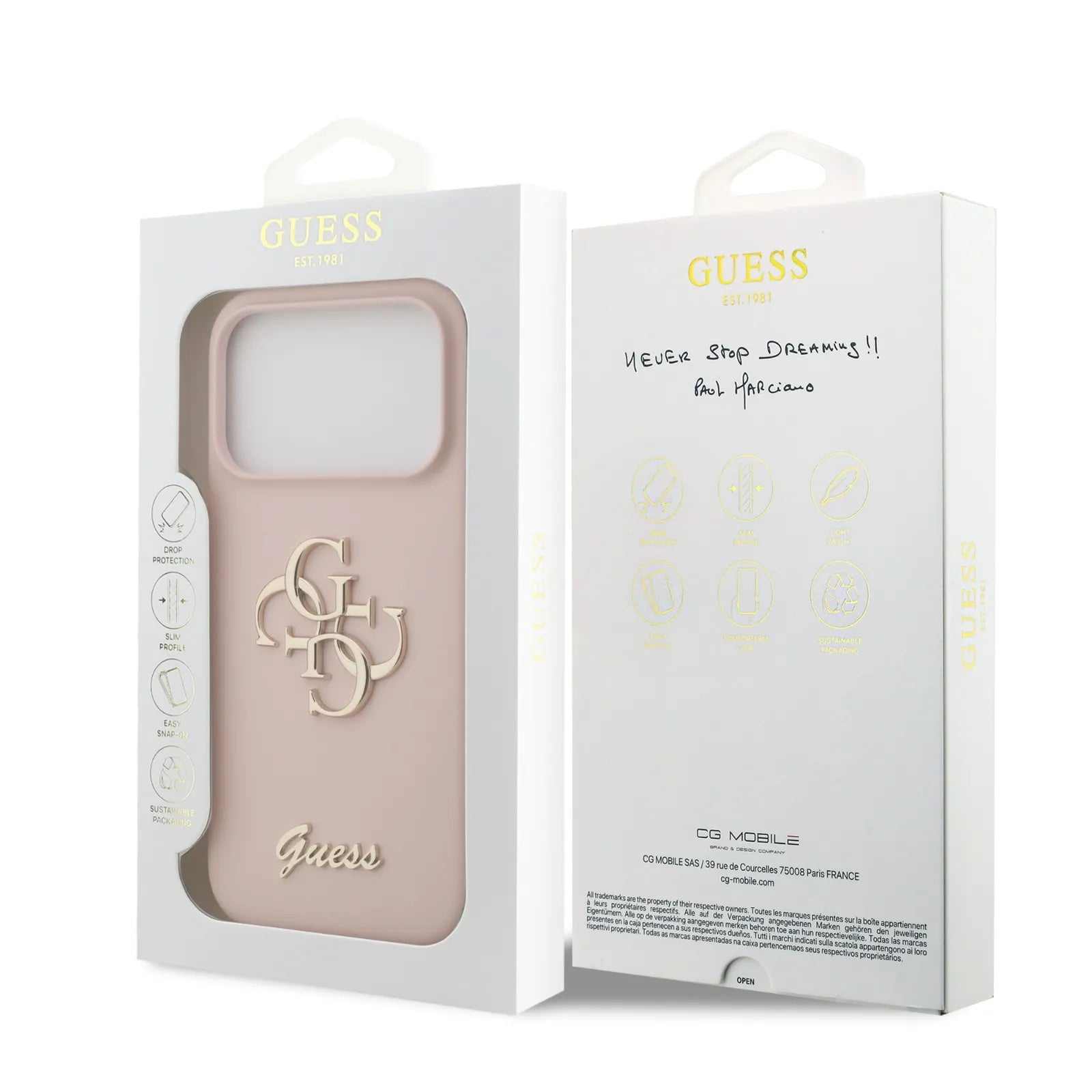 Guess Liquid Silicone Case With 4G & Script Logo
