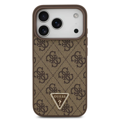 Guess MagSafe 4G PU Leather Case With Triangle Logo