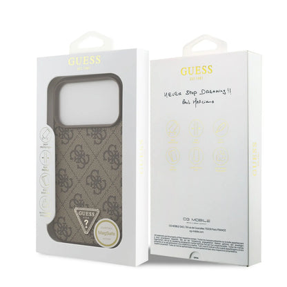 Guess MagSafe 4G PU Leather Case With Triangle Logo
