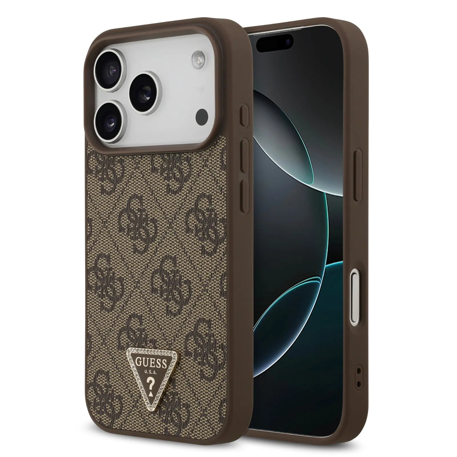 Guess MagSafe 4G PU Leather Case With Triangle Logo