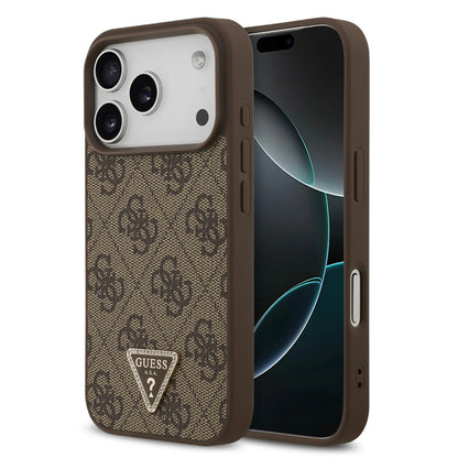 Guess MagSafe 4G PU Leather Case With Triangle Logo