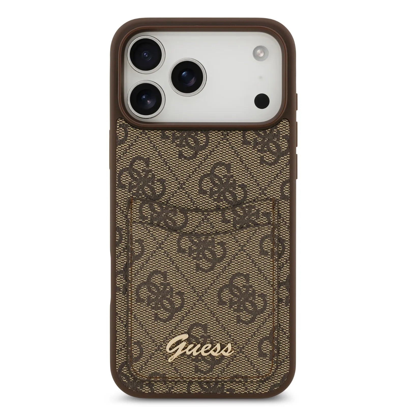 Guess PU Case With Card Slot & Script Metal Logo