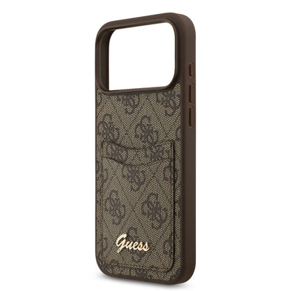 Guess PU Case With Card Slot & Script Metal Logo