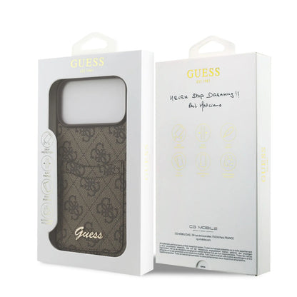 Guess PU Case With Card Slot & Script Metal Logo