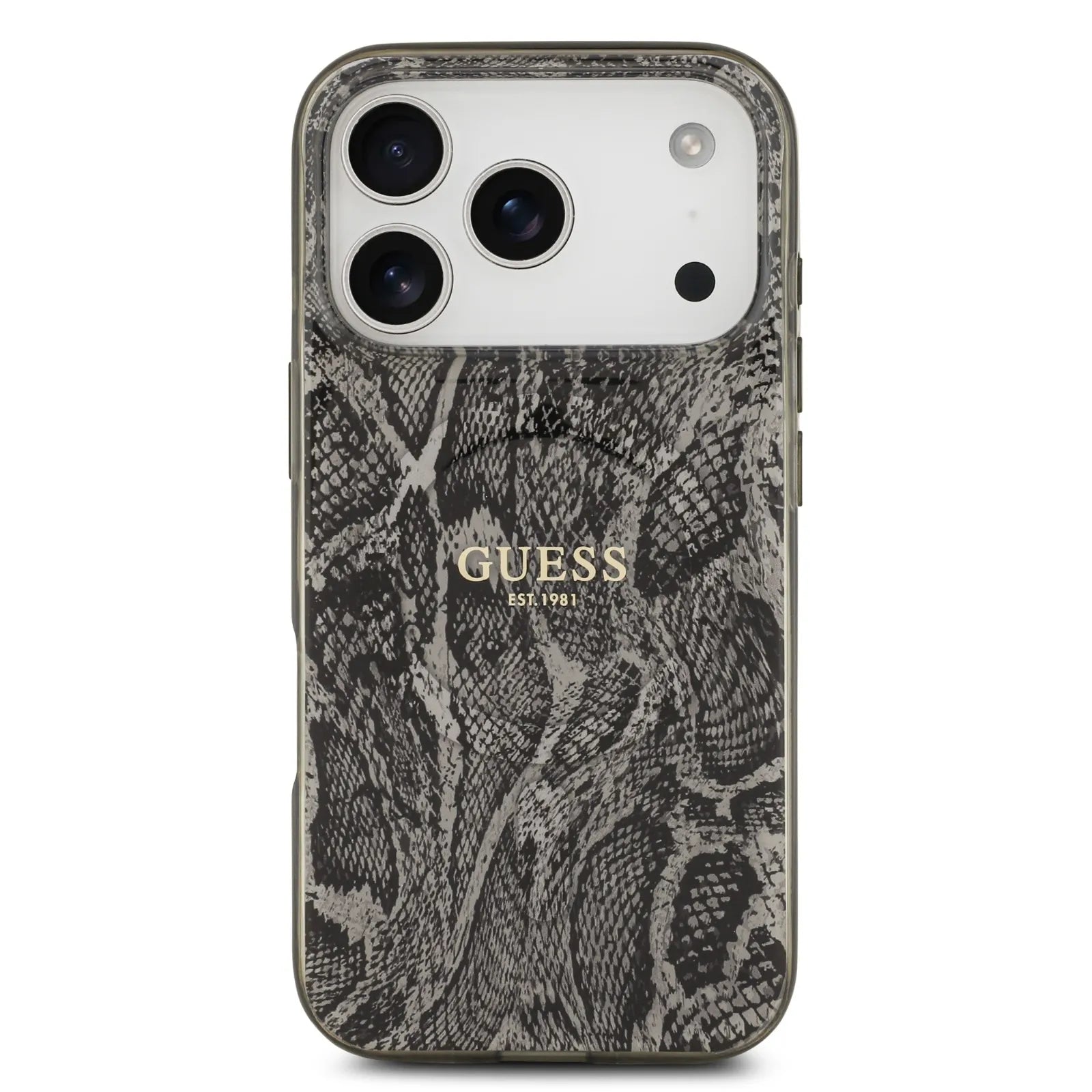 Guess MagSafe PC+TPU Case With Python Pattern Design & Classic logo