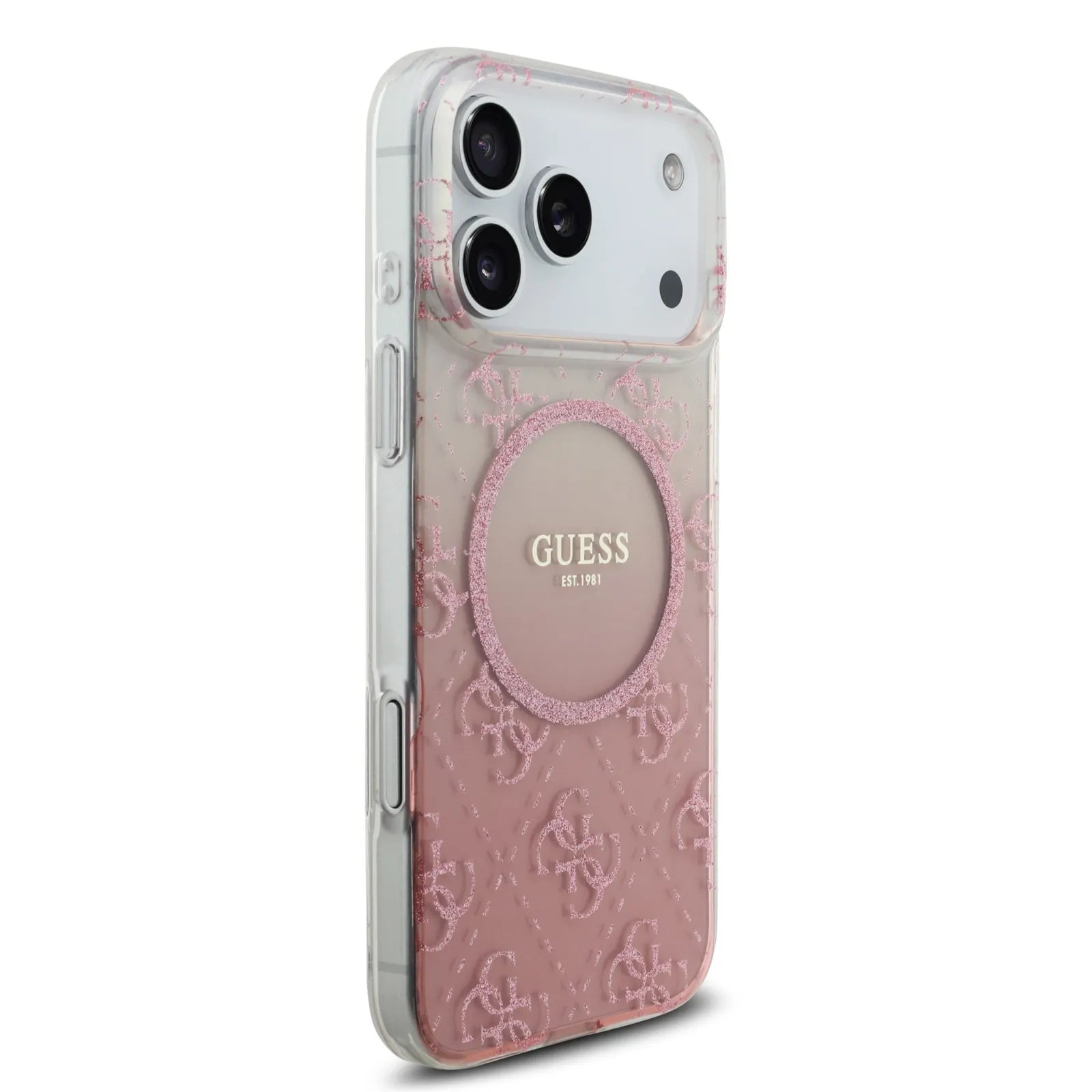Guess MagSafe PC+TPU Case With Gradient Glitter