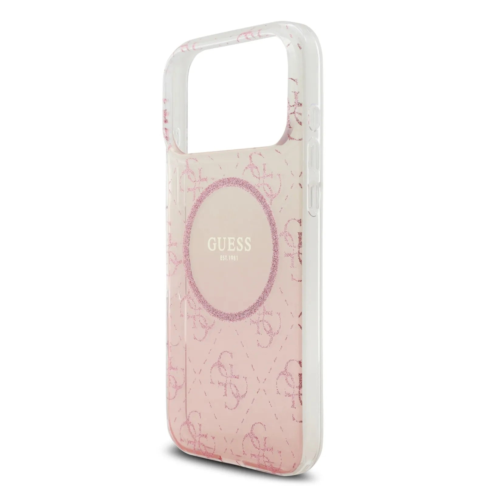 Guess MagSafe PC+TPU Case With Gradient Glitter
