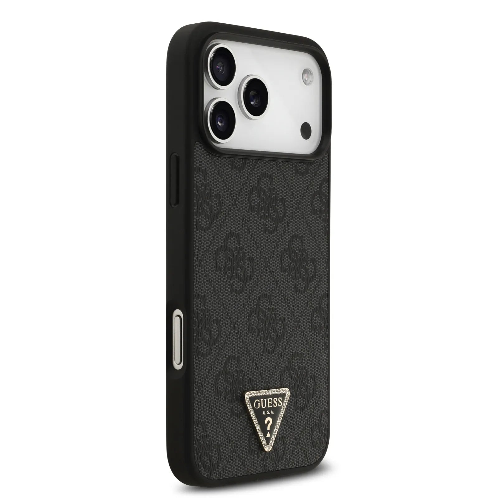 Guess MagSafe 4G Pattern PU Leather Case With Lanyard & Triangle Logo