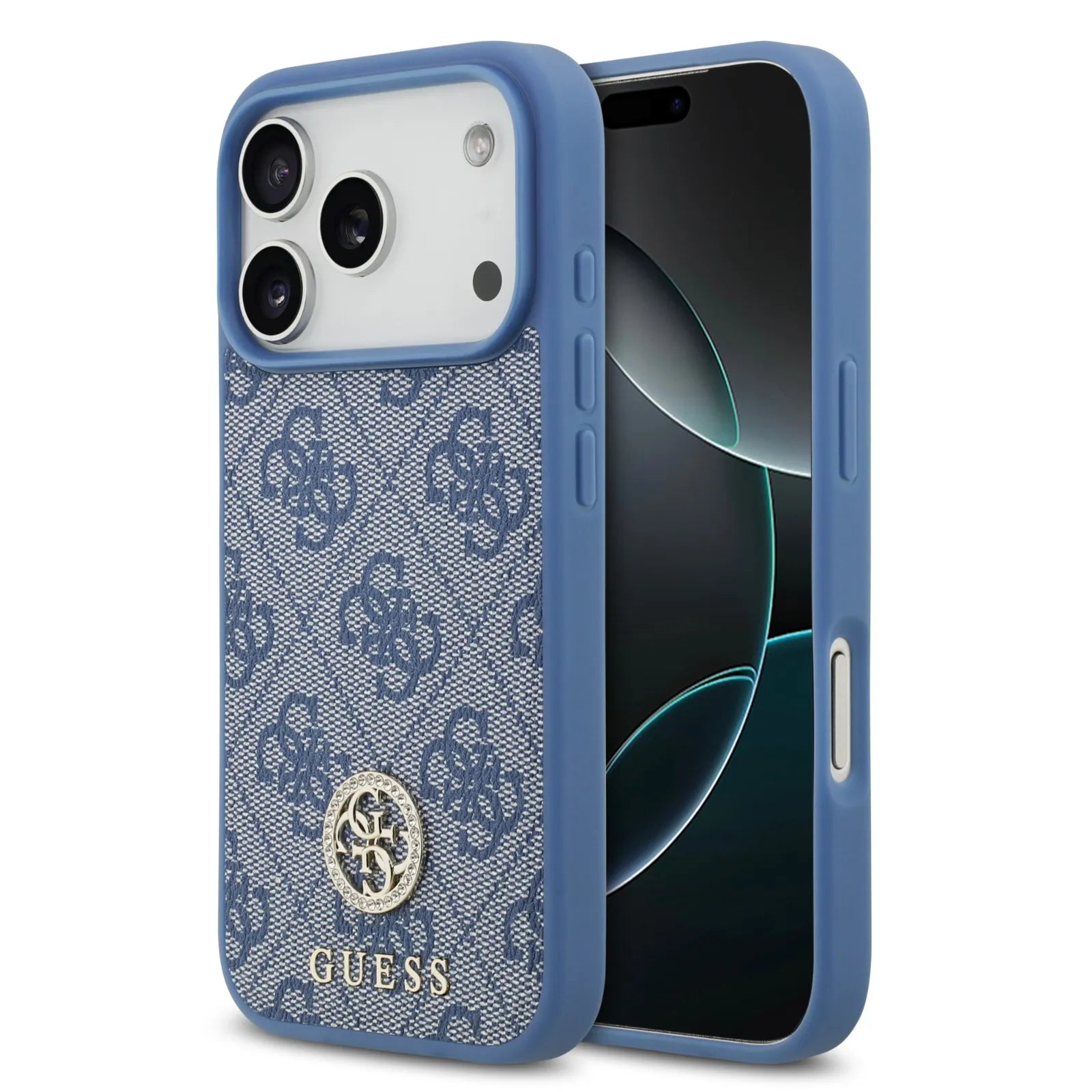 Guess MagSafe 4G PU Leather Case With Classic & Strass Logo