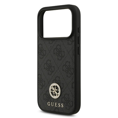 Guess MagSafe 4G PU Leather Case With Classic & Strass Logo