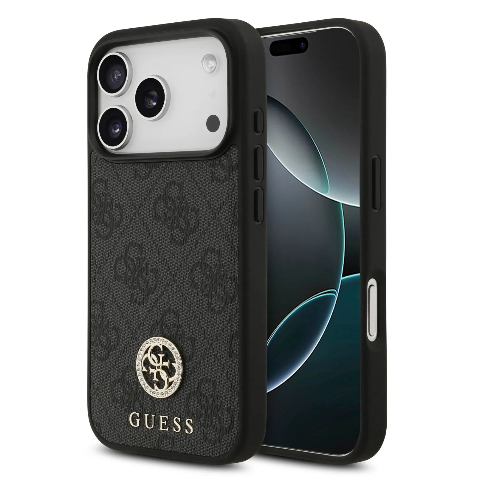 Guess MagSafe 4G PU Leather Case With Classic & Strass Logo