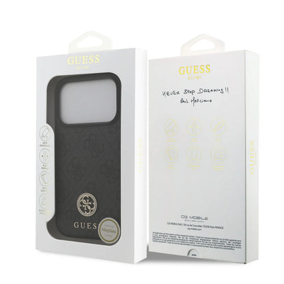 Guess MagSafe 4G PU Leather Case With Classic & Strass Logo