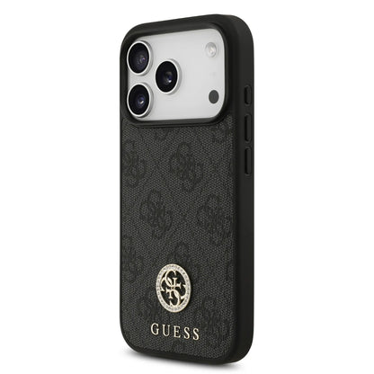 Guess MagSafe 4G PU Leather Case With Classic & Strass Logo
