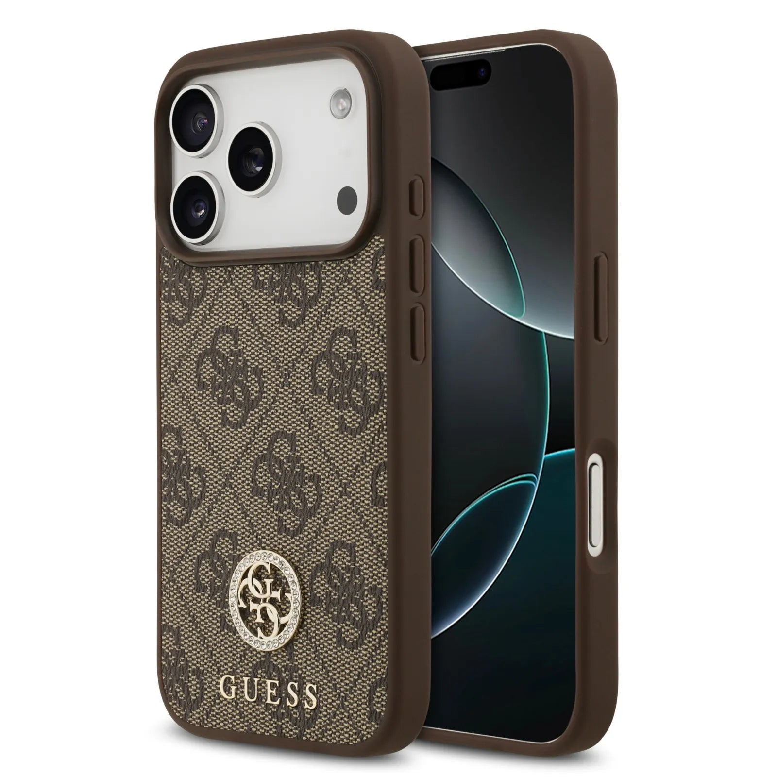 Guess MagSafe 4G PU Leather Case With Classic & Strass Logo
