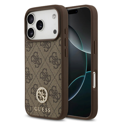 Guess MagSafe 4G PU Leather Case With Classic & Strass Logo