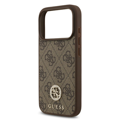 Guess MagSafe 4G PU Leather Case With Classic & Strass Logo