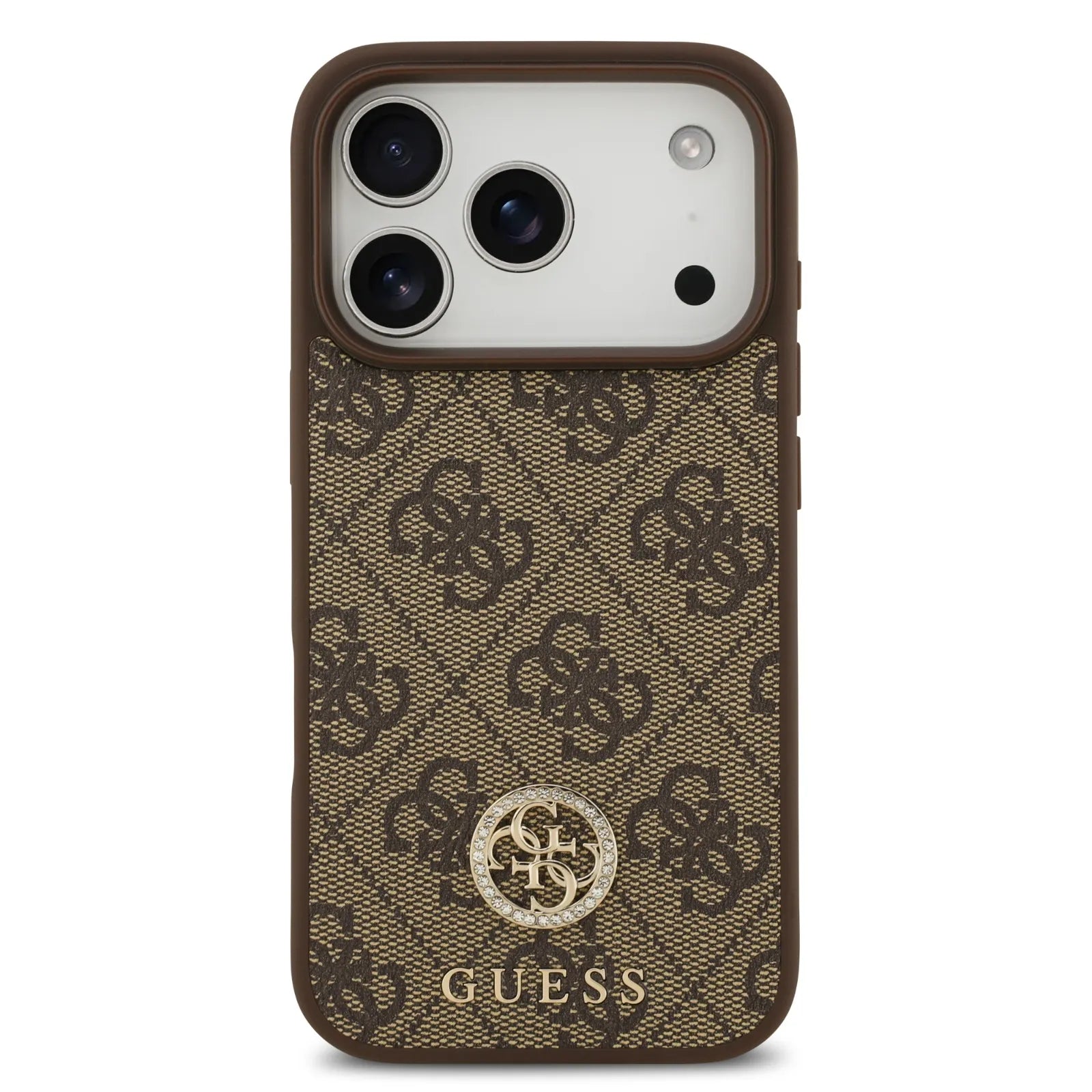 Guess MagSafe 4G PU Leather Case With Classic & Strass Logo