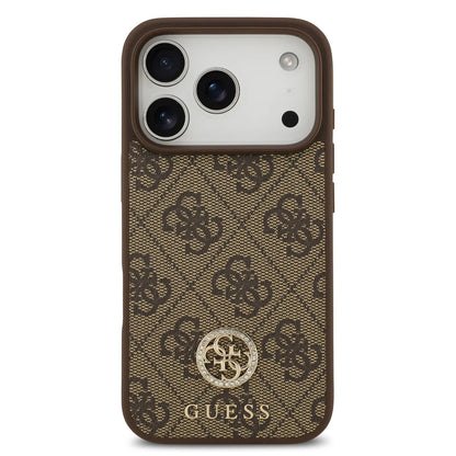 Guess MagSafe 4G PU Leather Case With Classic & Strass Logo