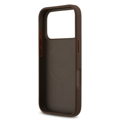 Guess MagSafe 4G PU Leather Case With Classic & Strass Logo