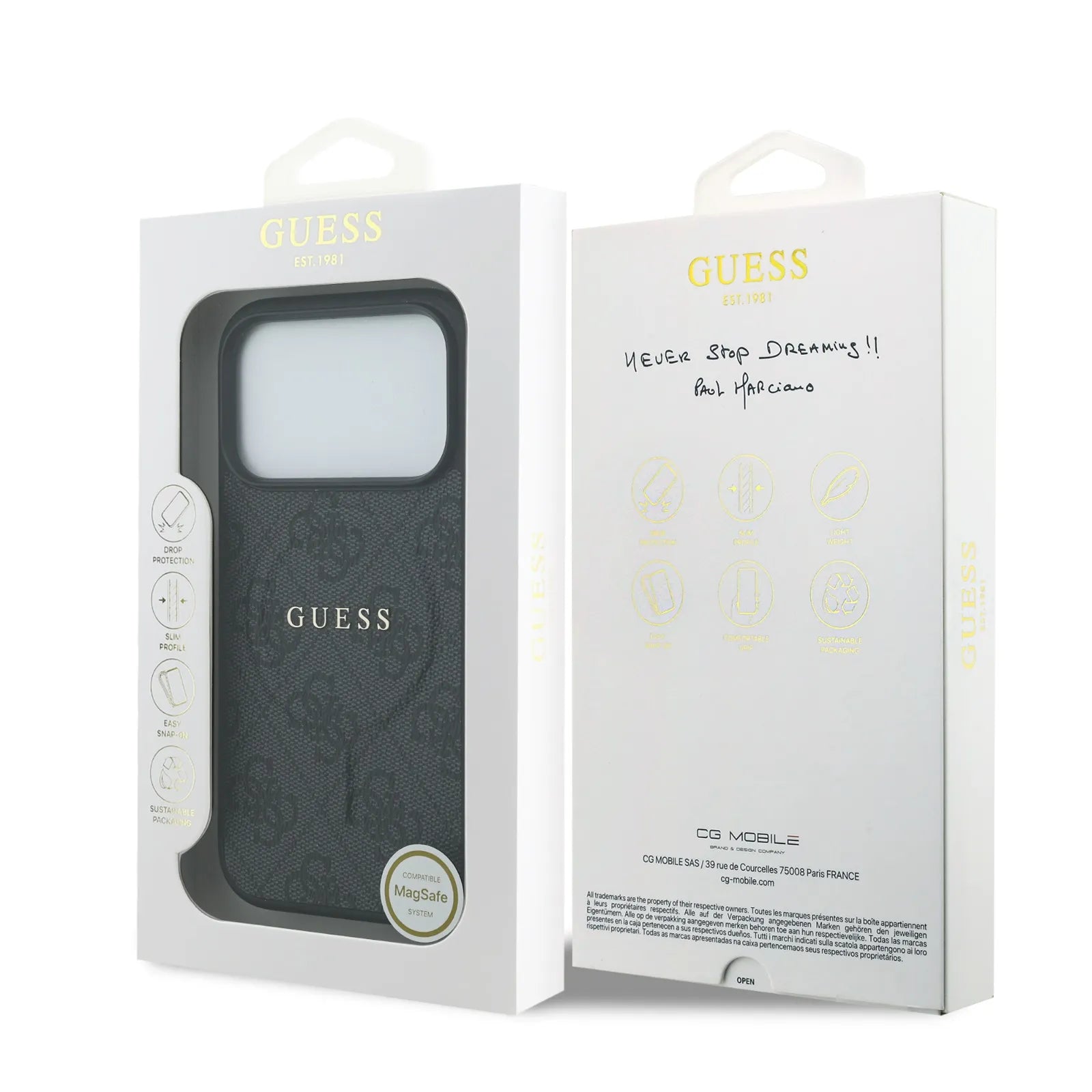 Guess MagSafe 4G PU Leather Case With Classic Logo