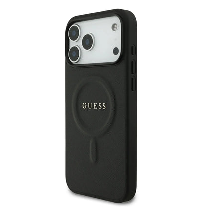 Guess MagSafe PU Saffiano Leather Case With Classic Logo