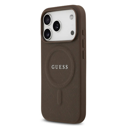 Guess MagSafe PU Saffiano Leather Case With Classic Logo