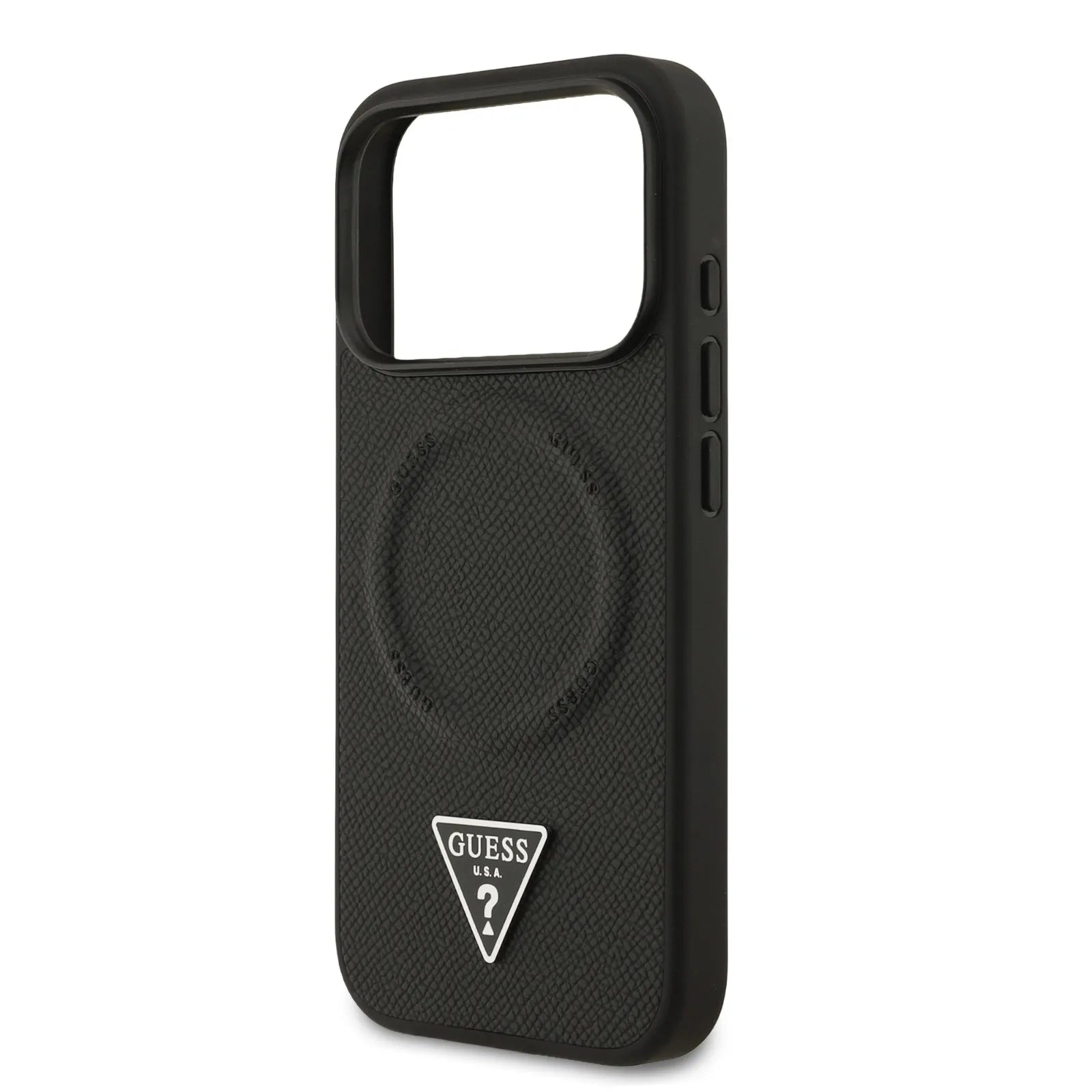 Guess MagSafe PU Leather Case With Triangle Logo