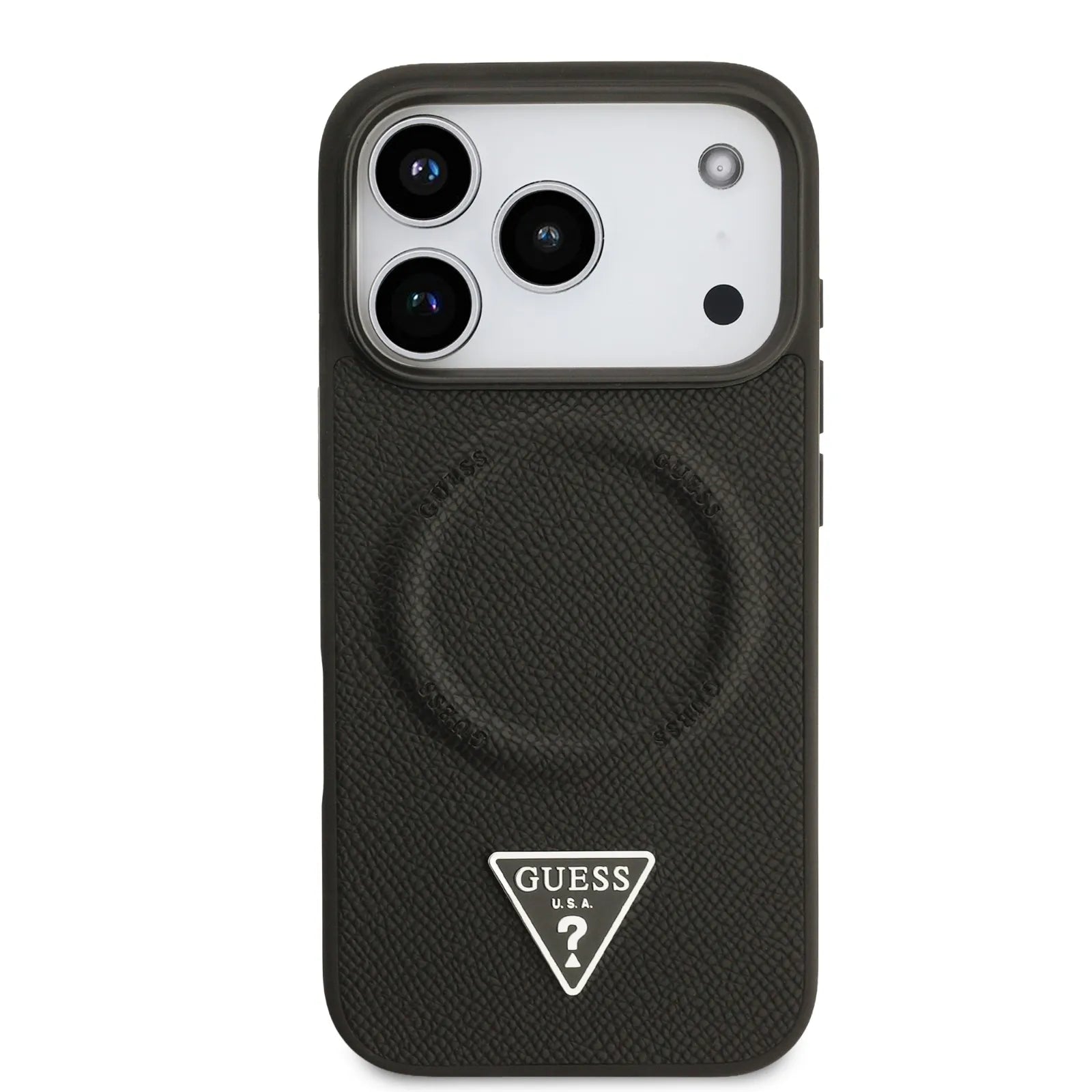 Guess MagSafe PU Leather Case With Triangle Logo