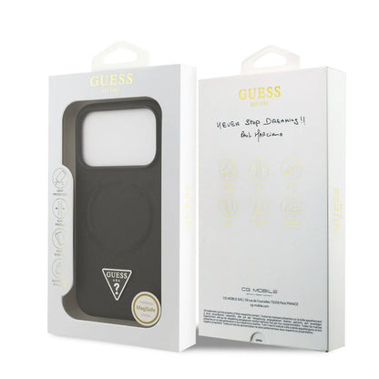 Guess MagSafe PU Leather Case With Triangle Logo