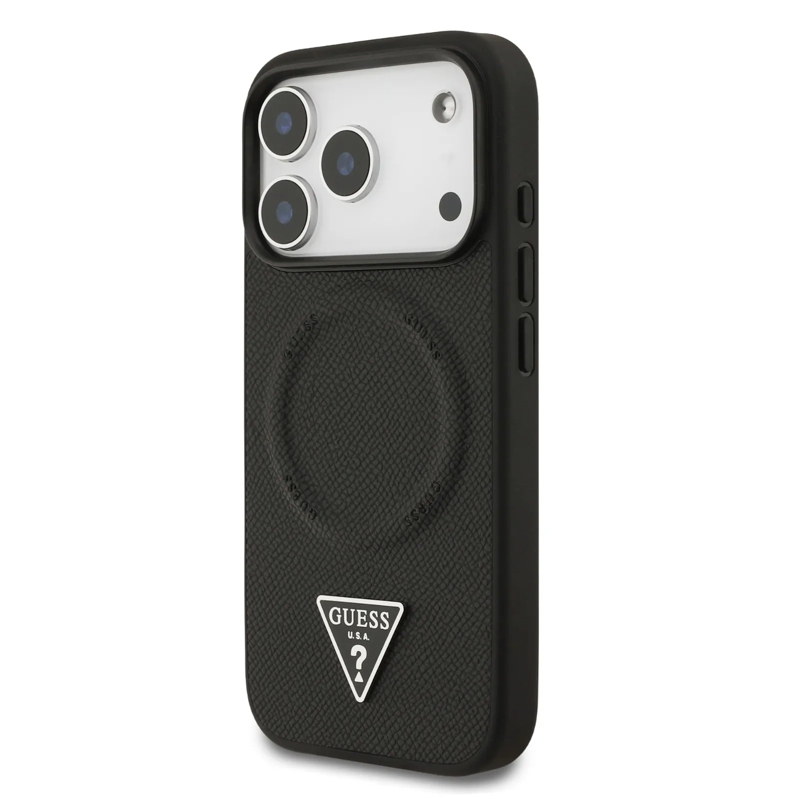 Guess MagSafe PU Leather Case With Triangle Logo