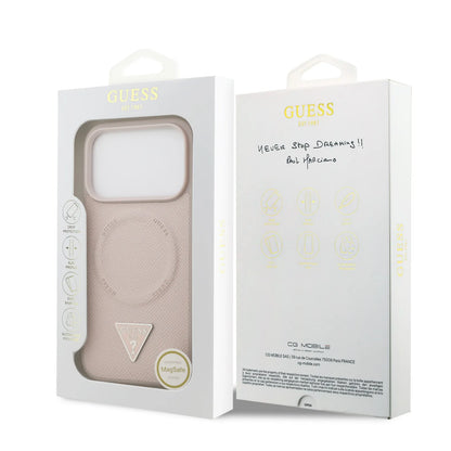 Guess MagSafe PU Leather Case With Triangle Logo