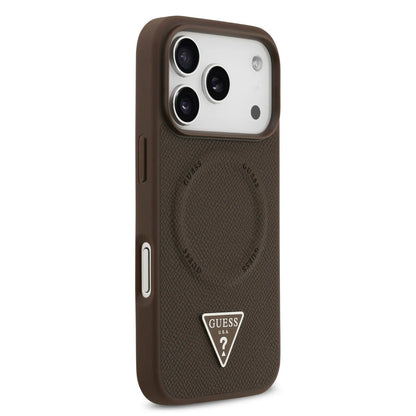 Guess MagSafe PU Leather Case With Triangle Logo