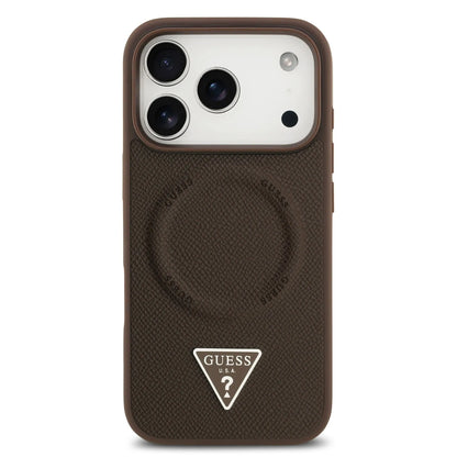 Guess MagSafe PU Leather Case With Triangle Logo