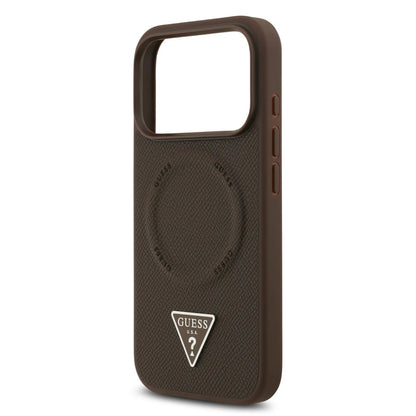 Guess MagSafe PU Leather Case With Triangle Logo
