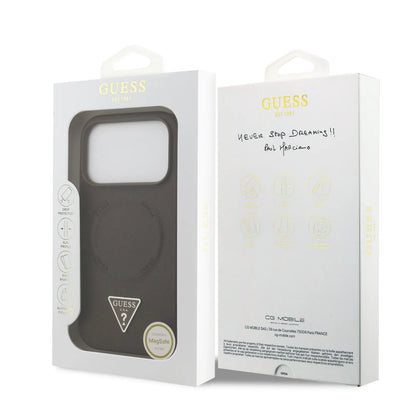 Guess MagSafe PU Leather Case With Triangle Logo