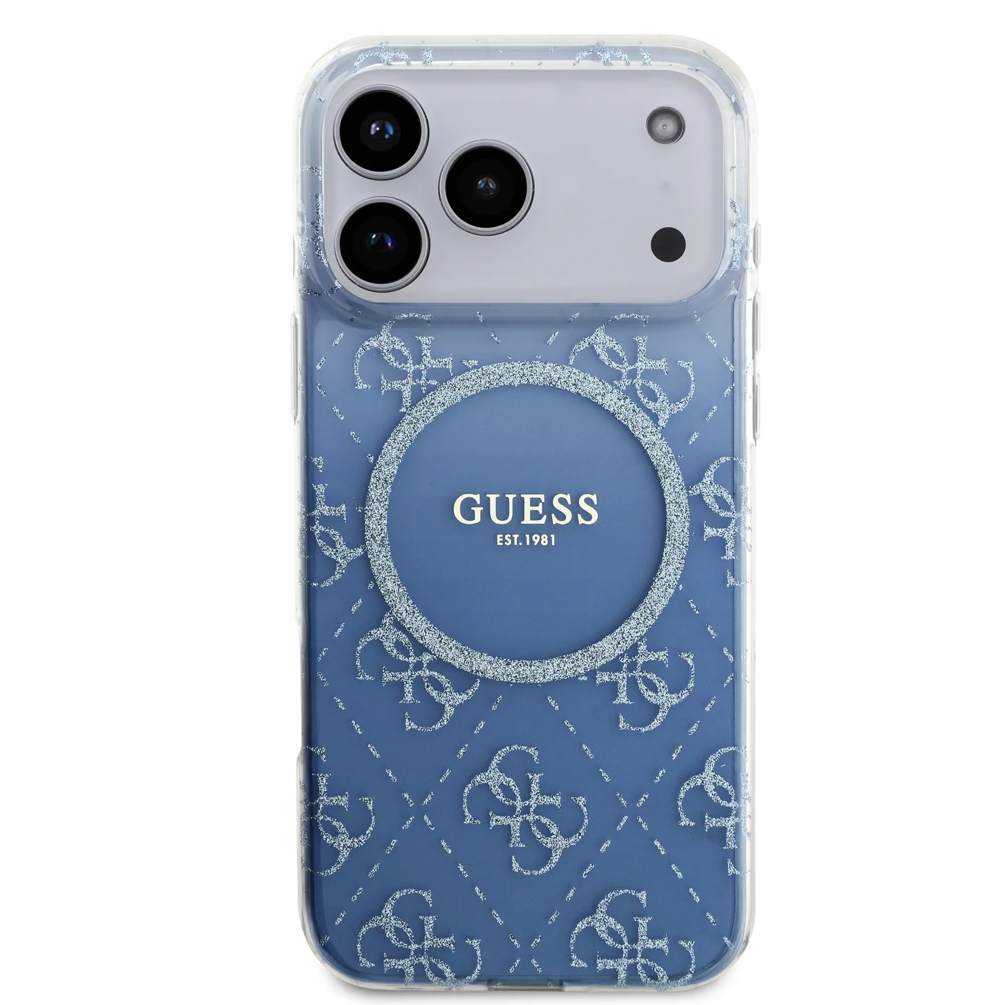 Guess MagSafe PC+TPU Case With Gradient Glitter