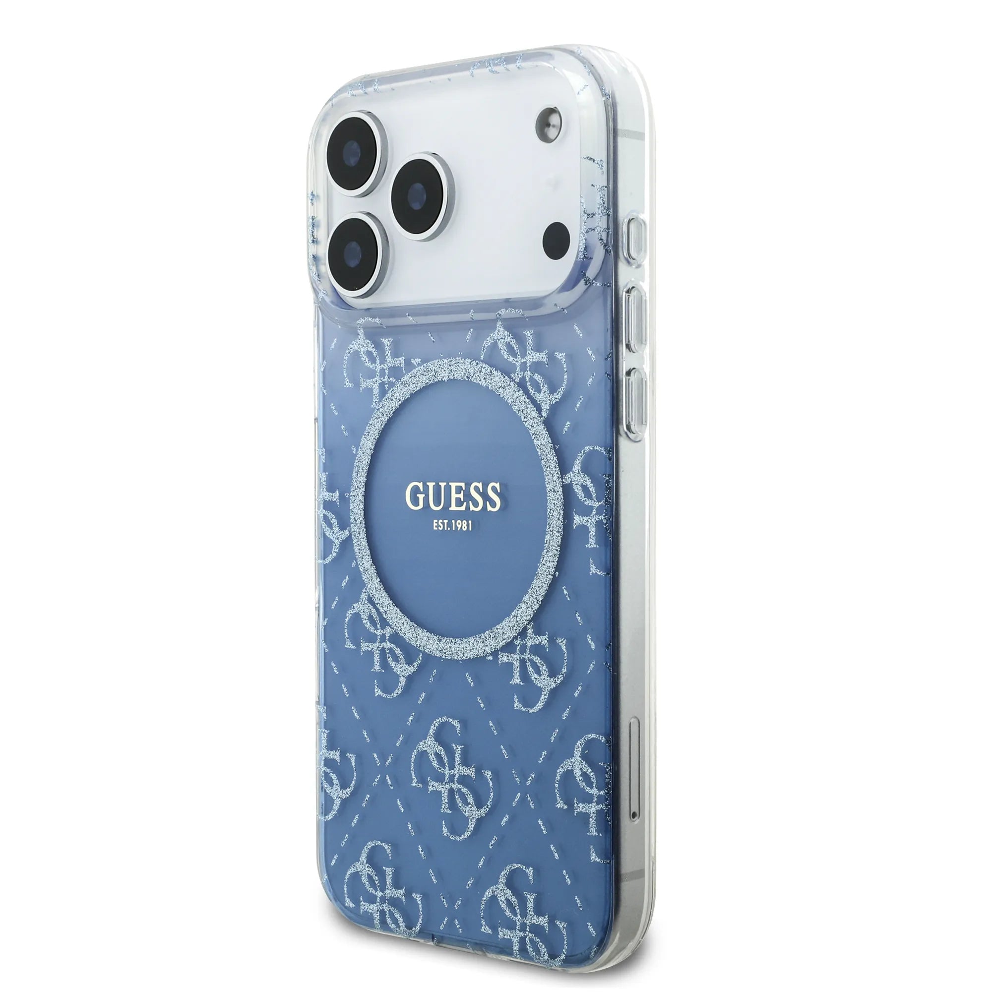 Guess MagSafe PC+TPU Case With Gradient Glitter